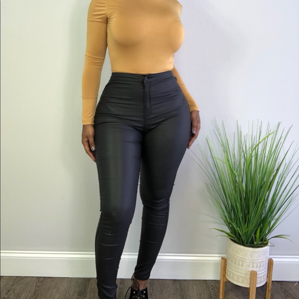 House Of CB LORENZA SILKY Jersey DEEP V-Neck Bodysuit- NEVER WORN